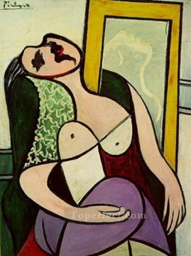  mirror - The sleeper with the mirror Marie Therese Walter 1932 cubism Pablo Picasso